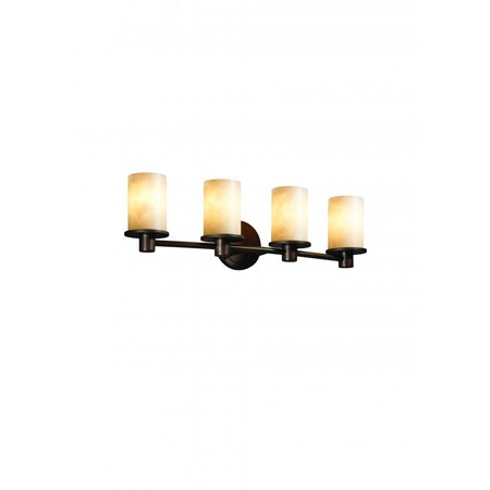 Justice Design Group CLD-8514-10-NCKL Clouds Collection Rondo 4-Light Bath Bar Light Fixture